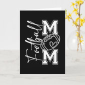 タッチダウン アメリカンフットボール ママ ゲームデー サンクスギビング カード (黄色い花)