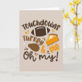 タッチダウン・ターキー＆パイ | オーマイ カード (黄色い花)
