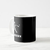 タッチダウン 野球 冗談 面白い タッチダウン 野球 コーヒーマグカップ (正面左)