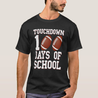 タッチダウン 100日間の学校生活 フットボール 100日目 ボー Tシャツ