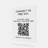 タッチレスメニューQRコード接続WiFi アクリルサイン (傾斜)
