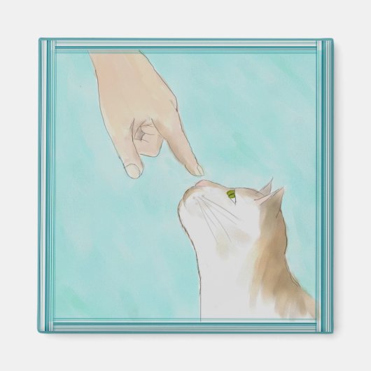 タッチ子猫のノーズマグネット マグネット (正面)