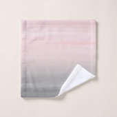 タッチ赤面グレー水彩抽象芸術#4 バスタオルセット (ウォッシュタオル)