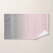 タッチ赤面グレー水彩抽象芸術#4 バスタオルセット (ハンドタオル)