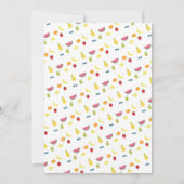 タッティフルッティおもしろいカラフル子供の誕生日パーティー 招待状 (裏面)