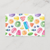 タッティフルーティベビーシャワーおむつラッフル エンクロージャーカード (裏面)