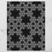 タッティングのフラクタルパターン雪片クロシェ (裏面)