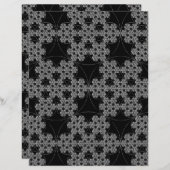 タッティングのフラクタルパターン雪片クロシェ (正面/裏面)