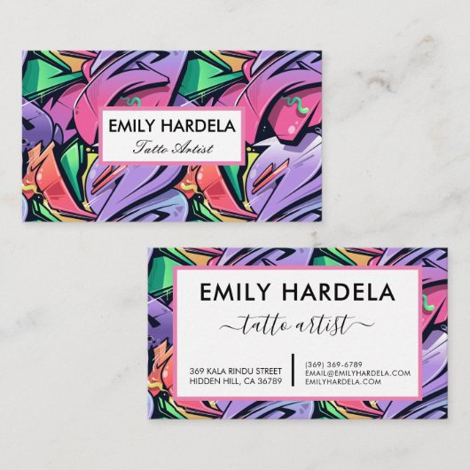 タットアーティスト 名刺 (正面/裏面)