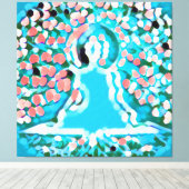 タットバムアジ |ブルーオーラ、ブッダ キャンバスプリント (インサイチュ (ウッドフロア))