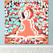 タットバムアジ |赤オーラ、ブッダ キャンバスプリント (インサイチュ (ウッドフロア))