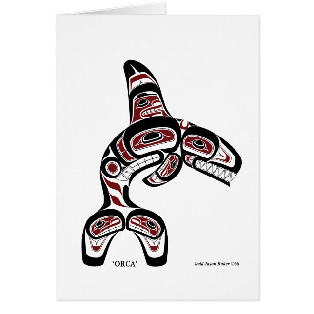 タッドのパン屋によるシャチカード (正面)