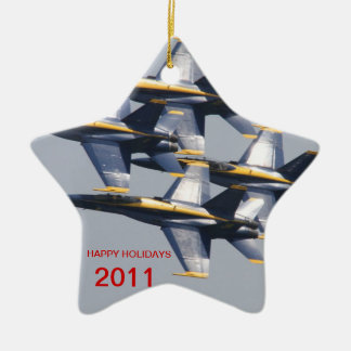 タッドWakefield著ブルーエンジェルの休日のオーナメント セラミックオーナメント