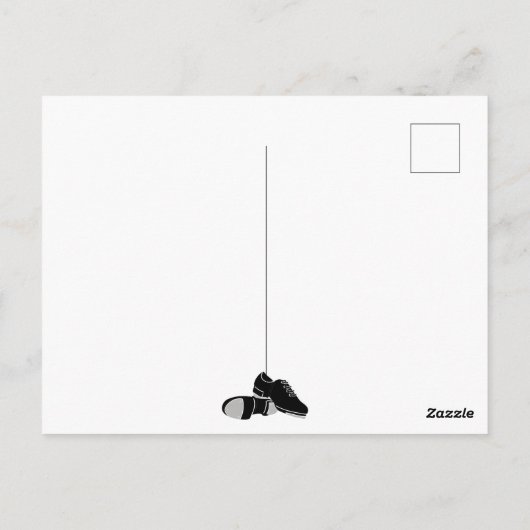 タッピーデーのタップダンスシューズを履く ポストカード (裏面)