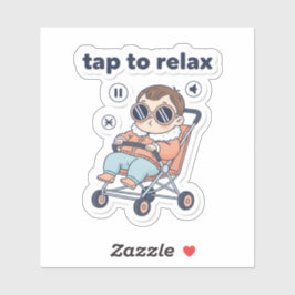 タップしてリラックス 面白い赤ちゃんステッカー  シール