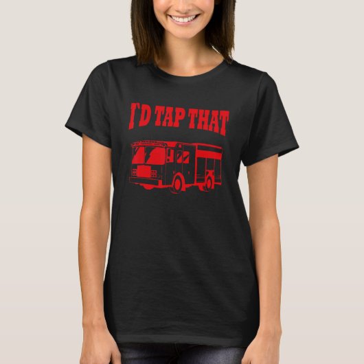 タップだ消防士の消防車 Tシャツ (正面)