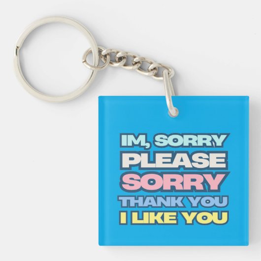 タップと長生き自己祈りの言葉 キーホルダー (正面)