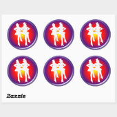 タップのダンサー数々のが色を帯びた ラウンドシール (シート)