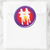 タップのダンサー数々のが色を帯びた ラウンドシール (バッグ)