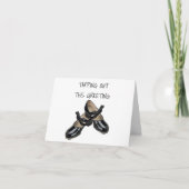 タップの靴がこの誕生日の挨拶を出ている カード (正面)