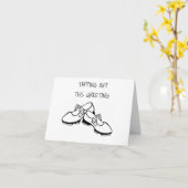 タップの靴がこの誕生日の挨拶 カード (黄色い花)