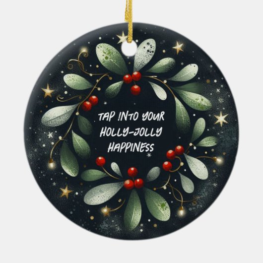 タップをクリスマスの飾りすてきに セラミックオーナメント (裏面)
