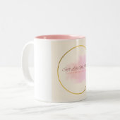 タップを神のフェミニン力に… ツートーンマグカップ (正面左)