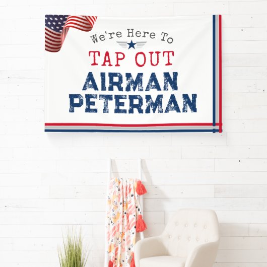 タップアウトエアマンガーディアン軍隊BMT卒業 横断幕 (インサイチュ)