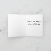 タップシューズがタップ中*21st*誕生日グリーティング カード (内部)