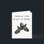 タップシューズがタップ中*21st*誕生日グリーティング カード<br><div class="desc">とても幸せな21歳の誕生日に向かって踊れ！そして、数秒で私のすべてのカード上の年齢や詩を変更することができますここに店と私の他の8ここでザズル！</div>