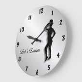 タップダンサーは踊ろう ラージ壁時計 (傾斜)