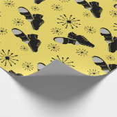 タップダンサータップシューズパターン(の模様が)ある ラッピングペーパー (角)