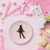 タップダンサーピンク ペーパープレート (パーティー)