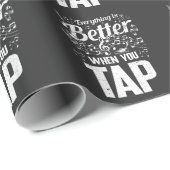 タップダンサーミュージカルノートステップダンス先生 ラッピングペーパー (ロールコーナー)