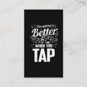 タップダンサーミュージカルノートステップダンス先生 名刺 (正面)