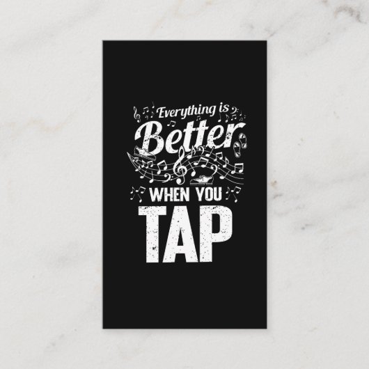 タップダンサーミュージカルノートステップダンス先生 名刺 (正面)