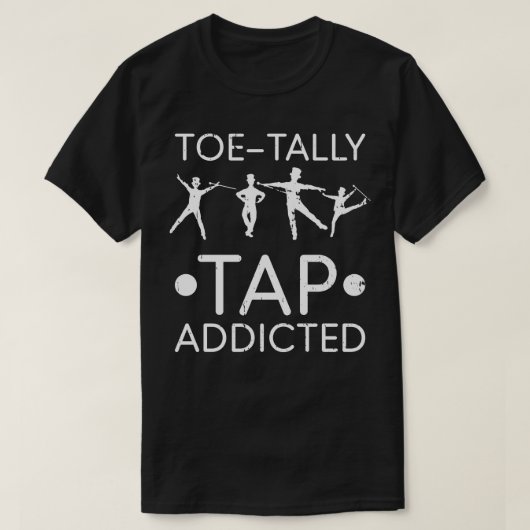 タップダンサーメンおもしろいズタップ踊り先生 Tシャツ (デザイン正面)