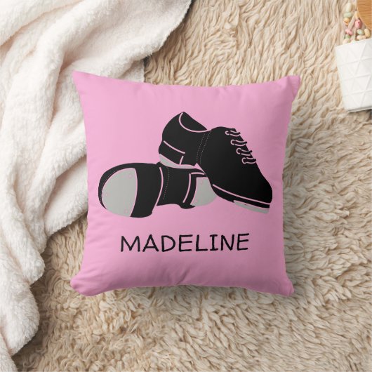 タップダンサー用タップダンスシューズパーソナライズされた クッション (ブランケット)