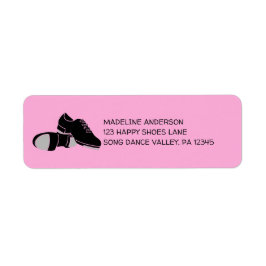 タップダンサー靴ピンク差出人住所 ラベル