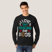 タップダンスと犬が大好き ダンスコンテスト チョ Tシャツ (正面フル)