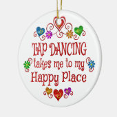 タップダンスの幸せな場所 セラミックオーナメント (左)