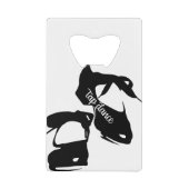 タップダンスはタップダンサーに蹄鉄を打ちます クレジットカード栓抜き (正面)