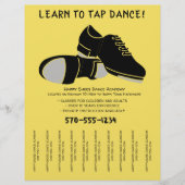 タップダンスクラス踊りレッスンの切れ端 チラシ (正面)