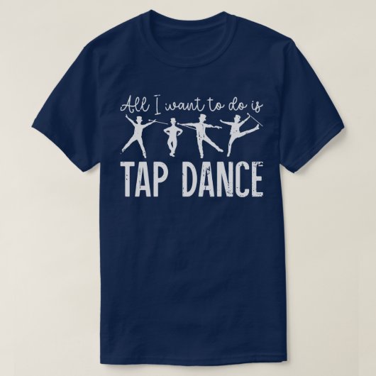 タップダンスシューズおもしろいタップ踊り Tシャツ (デザイン正面)