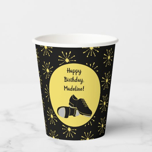 タップダンスシューズタップダンサーパーティー 紙コップ (正面)