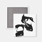 タップダンスシューズタップダンサー マグネット (正面/裏面)