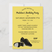 タップダンスシューズ踊りをテーマにしたパーティー 招待状 (正面)