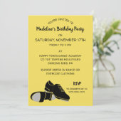 タップダンスシューズ踊りをテーマにしたパーティー 招待状 (スタンド正面)