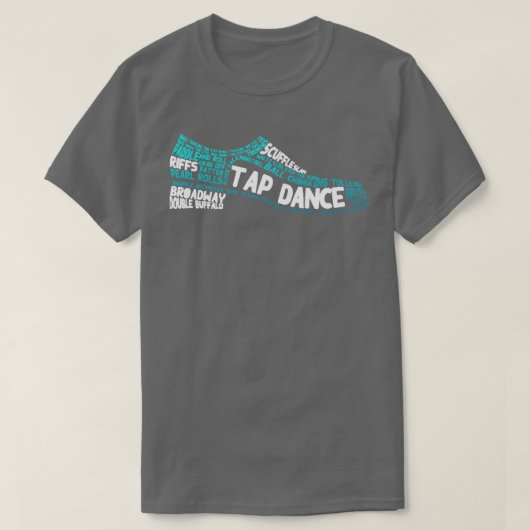 タップダンスタップ靴 Tシャツ (デザイン正面)