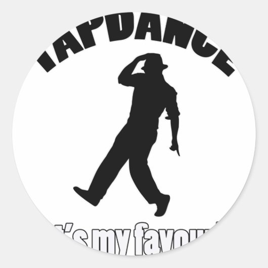 タップダンスデザイン ラウンドシール (正面)